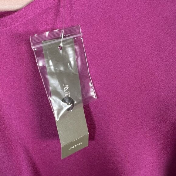 J Crew Blouse Women's Medium Pink Winter Garden Shirt Ruffle Sleeve Top NWT - Picture 7 of 10